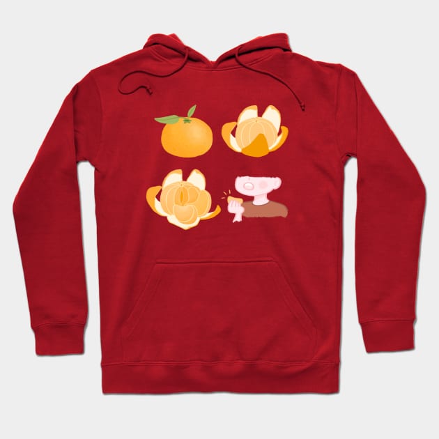 Cute mandarin orange illustration Hoodie by ballooonfish